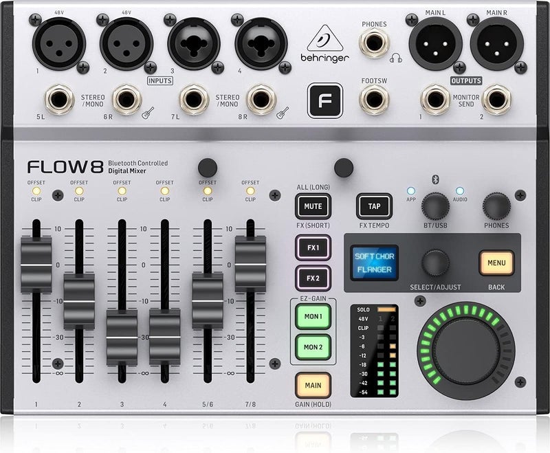 Behringer Flow 8 8-Input Digital Mixer with Bluetooth and App Control - Image 5
