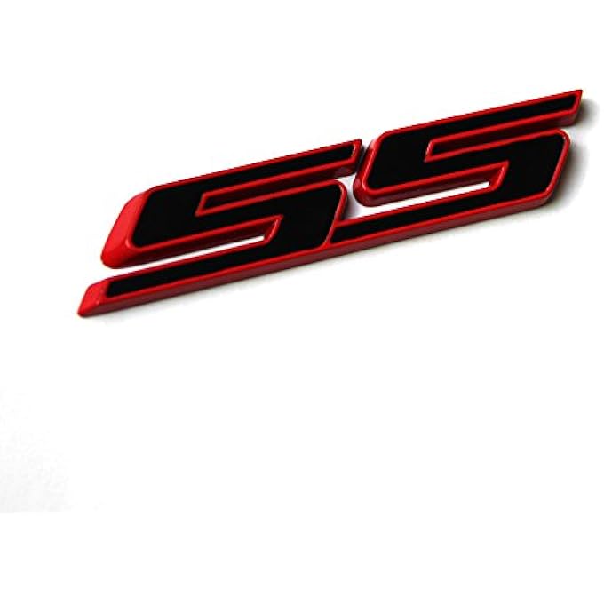 rayihni 1X Oem Ss Emblem Badge 3D For Camaro Series Red Frame Ss Red Line - Image 3