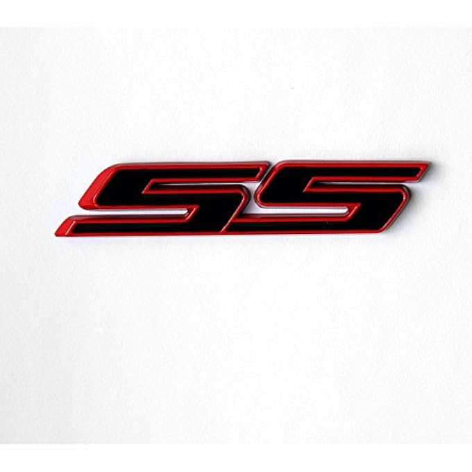 rayihni 1X Oem Ss Emblem Badge 3D For Camaro Series Red Frame Ss Red Line - Image 1