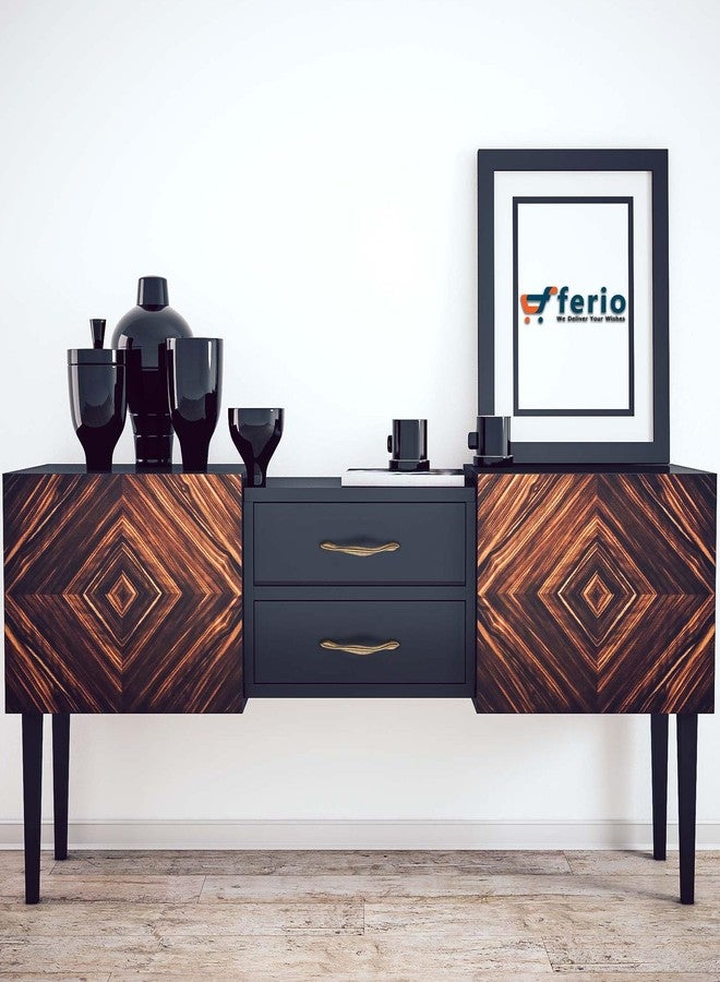 FERIO مقبض درج مطبخ من فيريو، مصنوع من النحاس العتيق، على شكل قضيب/مقبض سحب، مقابض خزائن مطبخ من النحاس العتيق، مقبض أثاث، مقابض أبواب وأدراج (4 بوصة، عبوة من 10 قطع) - Image 4