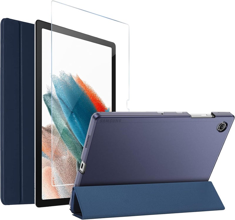 Procases Galaxy Tab A8 10.5 Inch Case With Screen Protector, Slim Stand Hard Shell Protective Smart Cover For Tab A8 10.5" Tablet 2022 Release Sm-X200 X205 X207 -Navy - Image 1