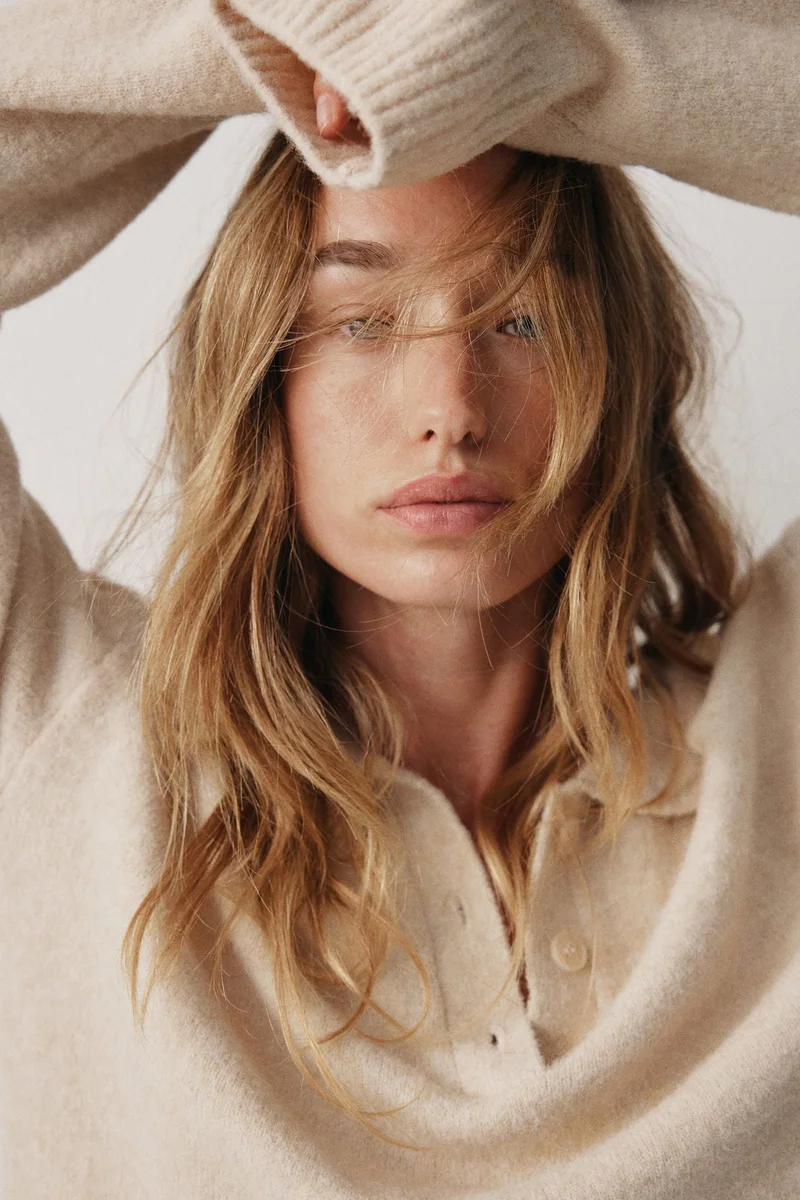 اتش اند ام كنزة بولو بتصميم محبوك