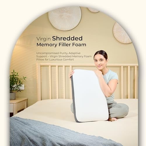 CareFoam Shredded Memory Foam Pillows, Bed Pillows, Cooling Pillows for Sleeping, Adjustable Firm Pillows for Side Back and Stomach Sleepers (King (Pack of 2)) - Image 5