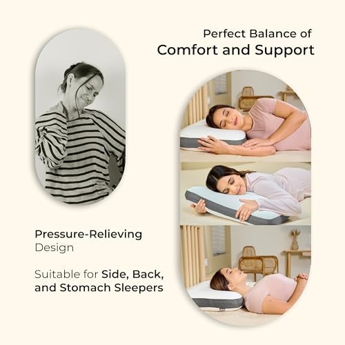 CareFoam Shredded Memory Foam Pillows, Bed Pillows, Cooling Pillows for Sleeping, Adjustable Firm Pillows for Side Back and Stomach Sleepers (King (Pack of 2)) - Image 2
