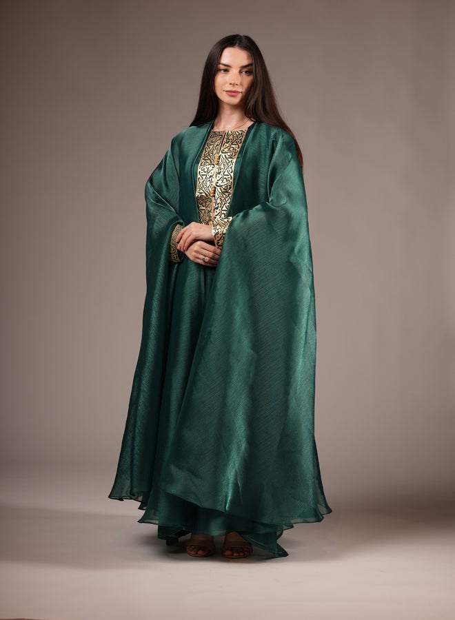 MAISON ARABELLE Emerald Flowing Dress  - Image 4