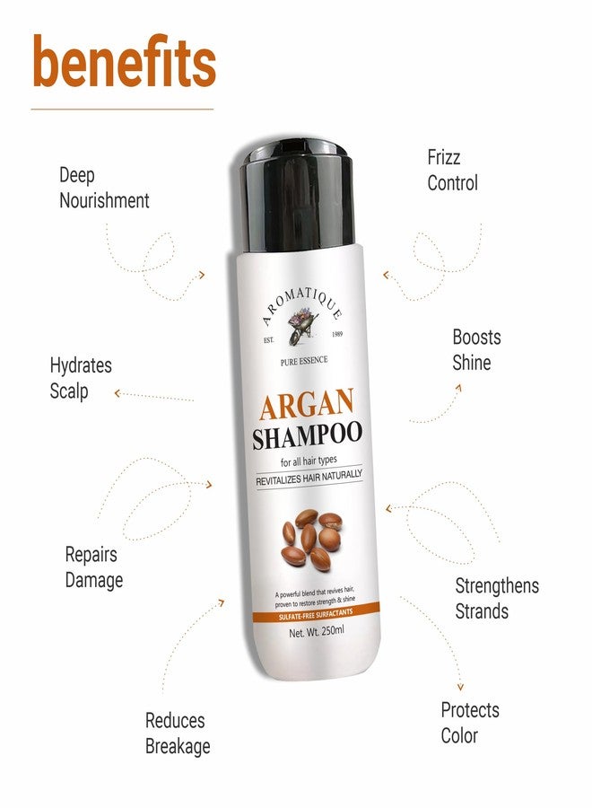 أروماتك شامبو أروماتيك بزيت الأرغان | تركيبة مغربية خالية من الكبريتات مع الكيراتين | ترطيب وتغذية الشعر ومنع تجعده | للشعر المجعد، الأملس، الجاف، والتالف | 250 مل - Image 5