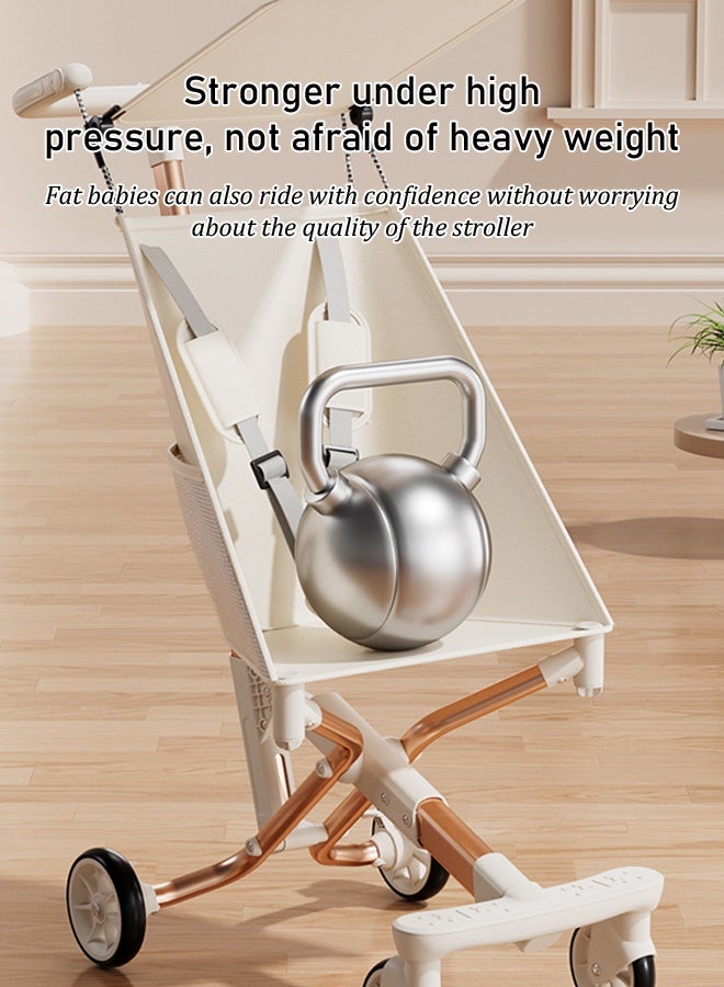 عربة أطفال محمولة قابلة للطي من，عربة أطفال خفيفة الوزن وقابلة للطي، امتصاص ممتاز للصدمات، مظلة شمسية كبيرة ومقعد، عربة أطفال قابلة للطي بزر واحد، عربة أطفال، نقل الأطفال - Image 4