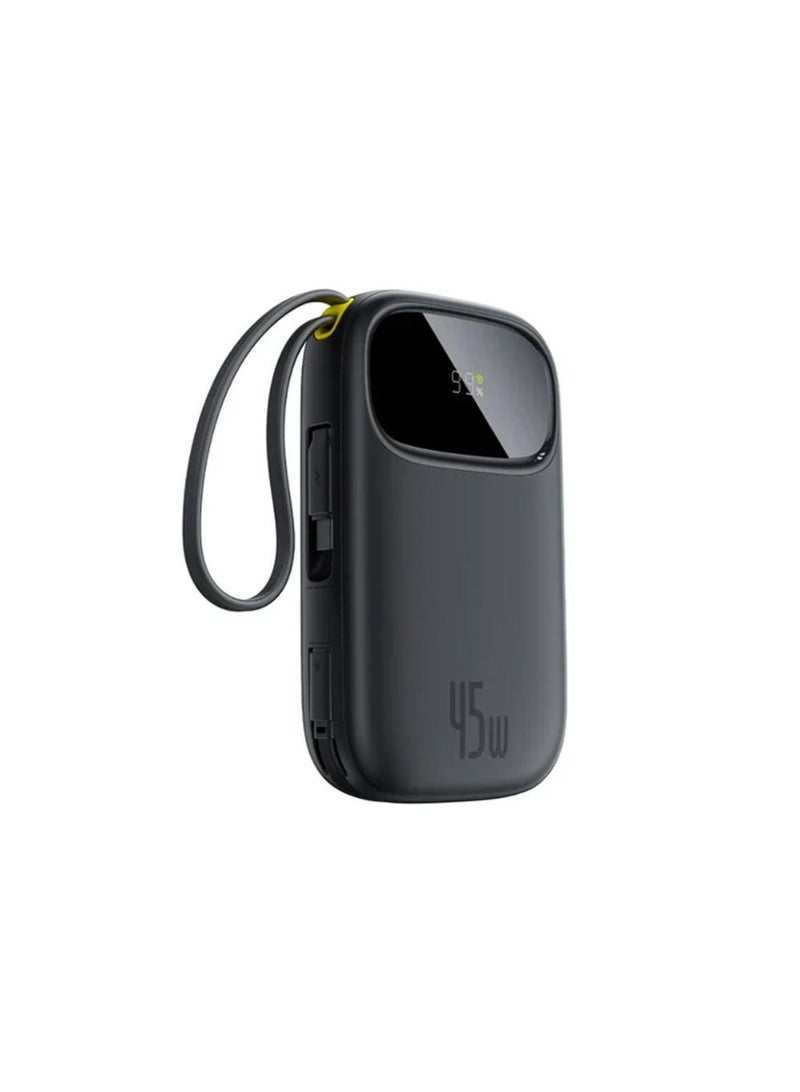 Baseus EnerFill FC31 Qpow3 Power Bank With 2 Built-in USB-C Cables 20000mAh 45W Digital Display - Cosmic Black black - Image 2