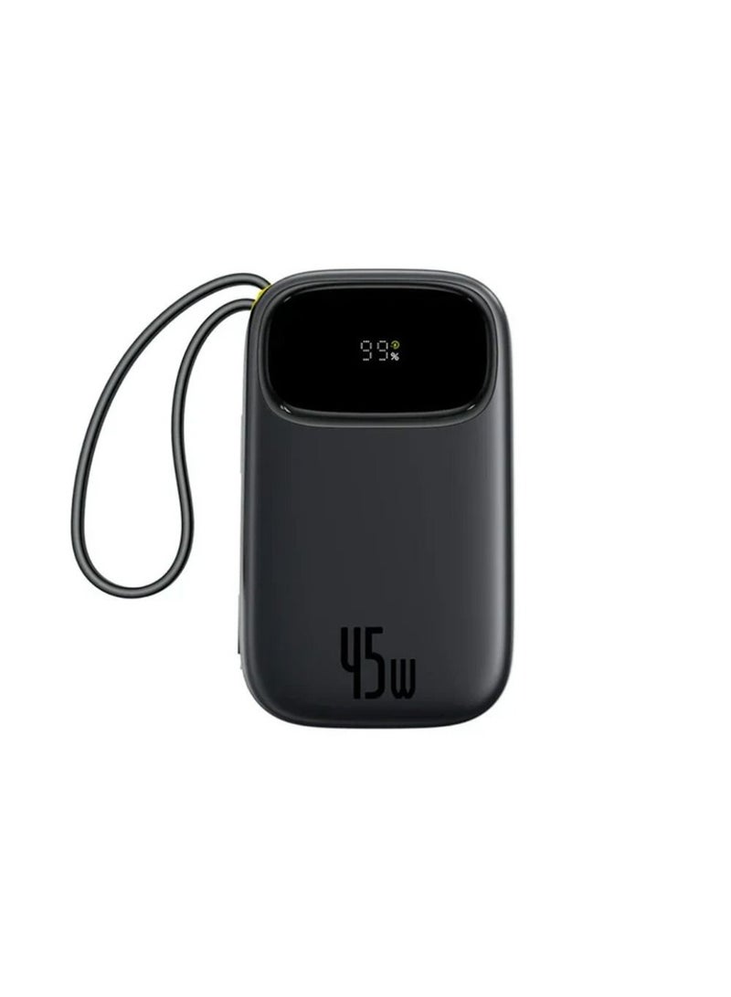 Baseus EnerFill FC31 Qpow3 Power Bank With 2 Built-in USB-C Cables 20000mAh 45W Digital Display - Cosmic Black black - Image 3