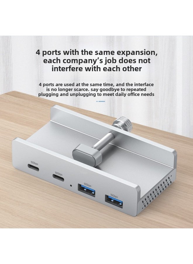 Generic - USB3.0 Desktop Multi-port Hub Fixed Clip Splitter TypeC Docking Station Card Reader With Power Supply-Number Of Interfaces:1m A T C Charging Cable (1 Piece) - Image 1