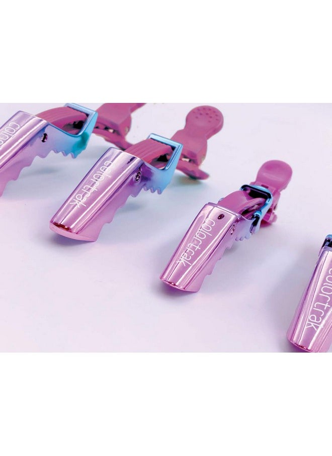 Colortrak - The Aurora Collection Croc Clips, 2 Jumbo Size, 2 Standard Size, Ergonomic Comfort Grips, Double-Hinge Design, Matches Other The Aurora Collection Products, Gradient Metallic Finish - Image 1
