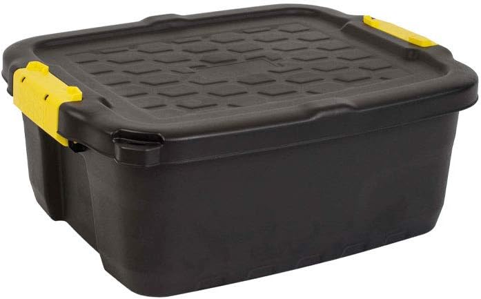 One piece build , Made in UK, 24 Litres Heavy Duty Storage Box, 50L x 40W x 20H cm - HTC-STR-755 Narrow & wide space compatible - Image 1