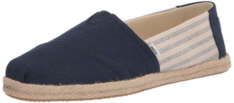 TOMS Women's Alpargata Rope Loafer Flat, Navy, 9.5 - Image 1