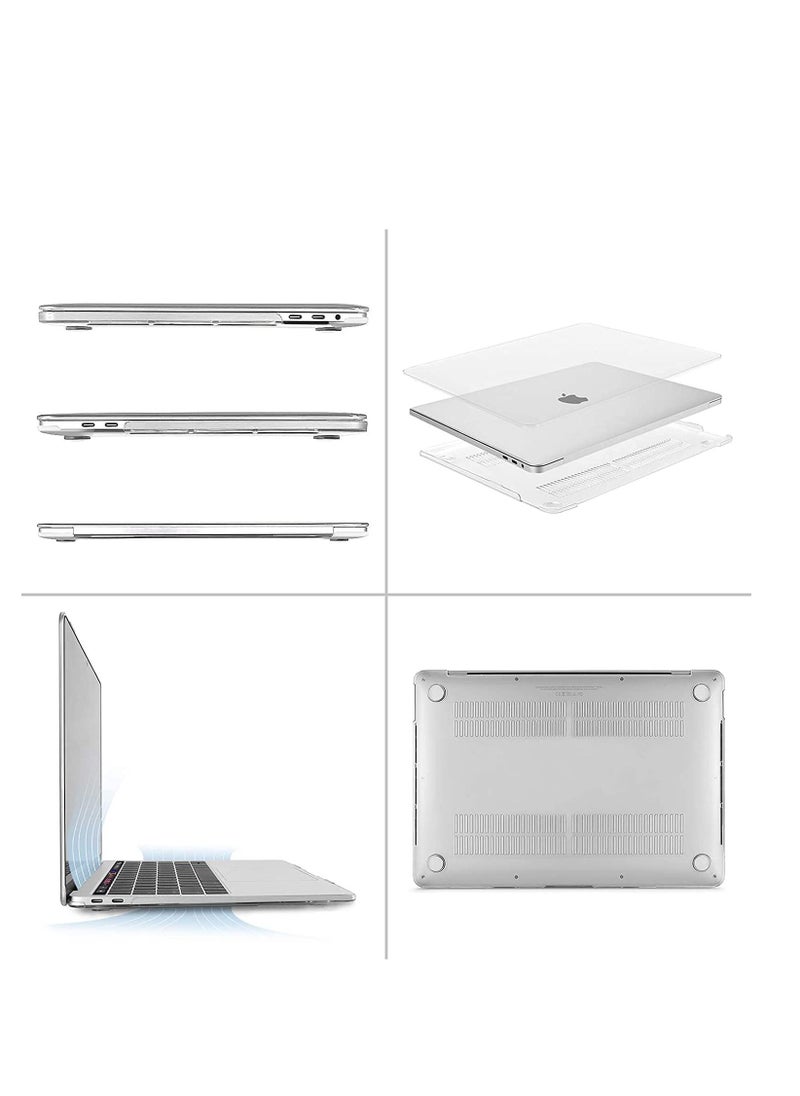 Generic - MacBook Pro 13 inch Case 2022 2021 2020-2016 Release M2 M1 A2338 A2289 A2251 A2159 A1989 A1706 A1708 Plastic Hard Case & Keyboard Cover Skin & Screen Protector Clear - Image 1
