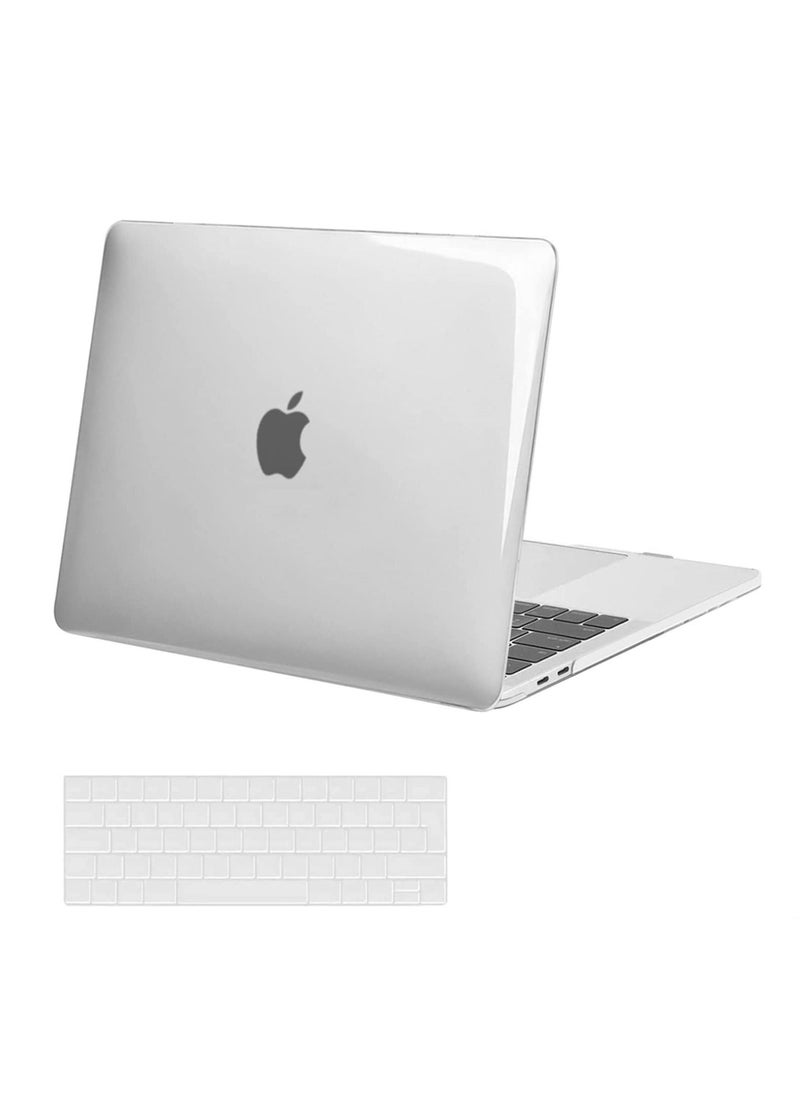 Generic - MacBook Pro 13 inch Case 2022 2021 2020-2016 Release M2 M1 A2338 A2289 A2251 A2159 A1989 A1706 A1708 Plastic Hard Case & Keyboard Cover Skin & Screen Protector Clear - Image 1