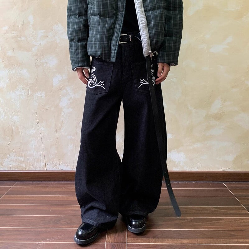 Unisex Classic Denim Jeans Loose Fit Daily Outdoor Wear - Image 5