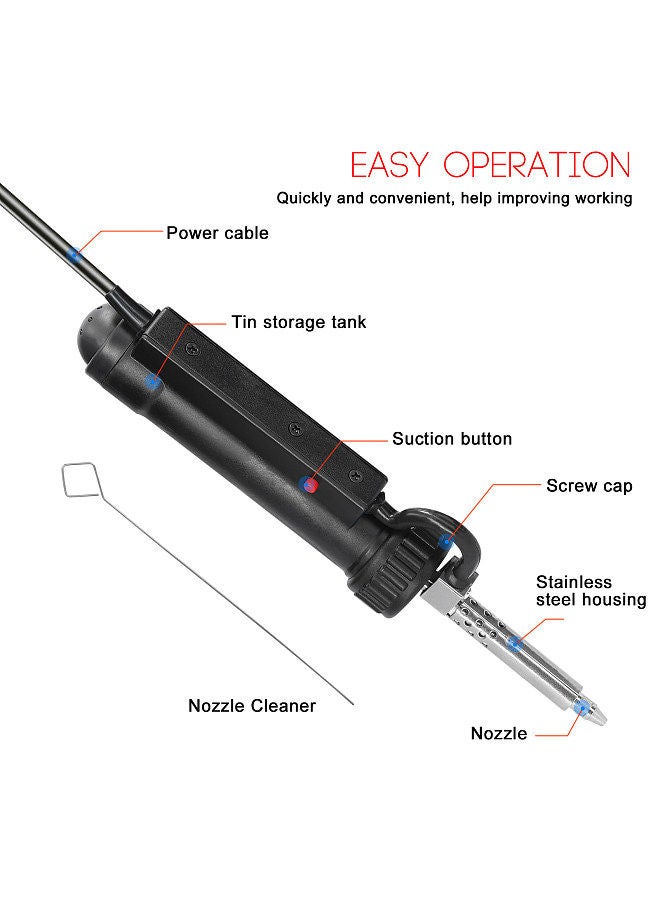 Automatic Portable Electric Solder Tin Sucker Vacuum Soldering Remove Pump Desoldering Machine