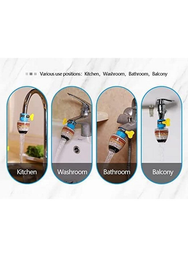KBS Tap Water Purifier Filter Faucet 6 Layer Carbon Activated Dust Chlorine Remover Water Softener for Drinking Cartridge Alkaline Taps for Kitchen Sink Bathroom Wash Basin (Multicolor) (2) - Image 2
