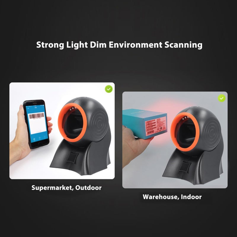 Eujgoov Desktop Barcode Scanner USB QR Code Reader for Supermarket Warehouse Bookstore - Image 4
