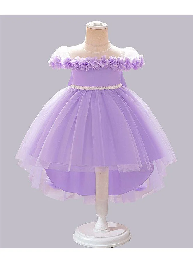 Mark & Mia Mark & Mia Solid Off-Shoulder Dress - Purple