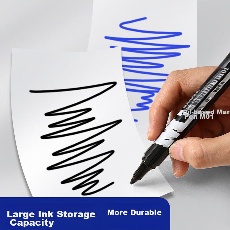 M & G القرطاسية, سميكة تلميح أسود اللوجستية ماركر القلم, ماء النفط القائم على ماركر القلم للوازم المكتبية, كبير تلميح القلم, 10 أقلام / صندوق APMY2204 - Image 3