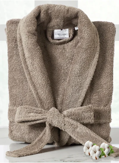 Donetella Unisex 100% Cotton Terry Bathrobe Small & Medium Size, 400 GSM, Luxurious & Absorbent, Ankle-Length with Shawl Collar & Pockets