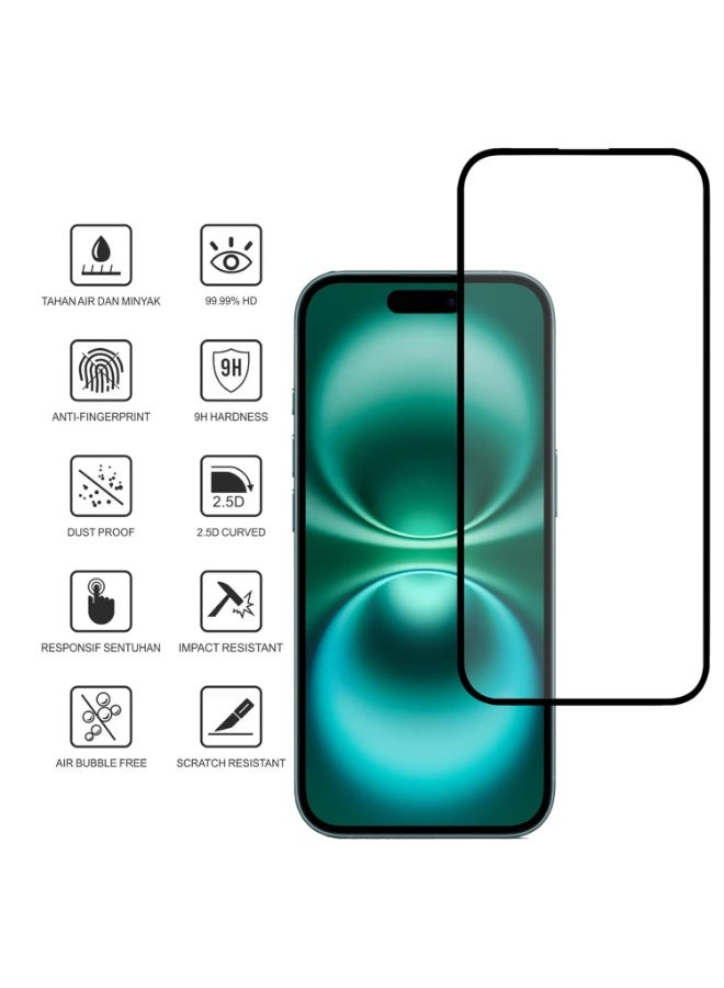 2 Pack Screen Protector for iPhone 17 tempered Glass Screen Protector 9H hardness Scratch Resistance iPhone 17 edge to edge glass Tempered Glass - Image 5