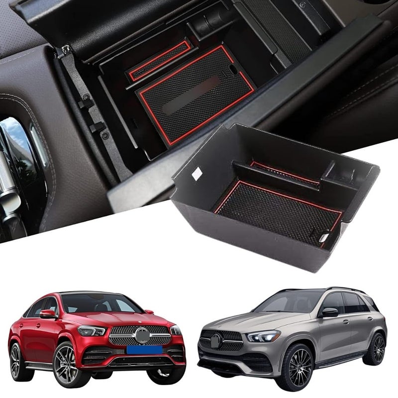  تي ار اكس اوتو منظم مسند ذراع مركزي من TRX AUTO لمرسيدس بنز GLE Class (2020-2023) GLE W167، GLE كوبيه (2020-2022) | صينية تنظيم صندوق التخزين المركزي | ملحقات مرسيدس بنز - Image 1