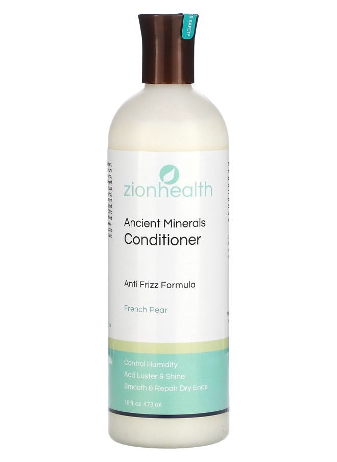 Zion Health Ancient Minerals Conditioner Anti Frizz Formula French Pear 16 oz (473 ml) 