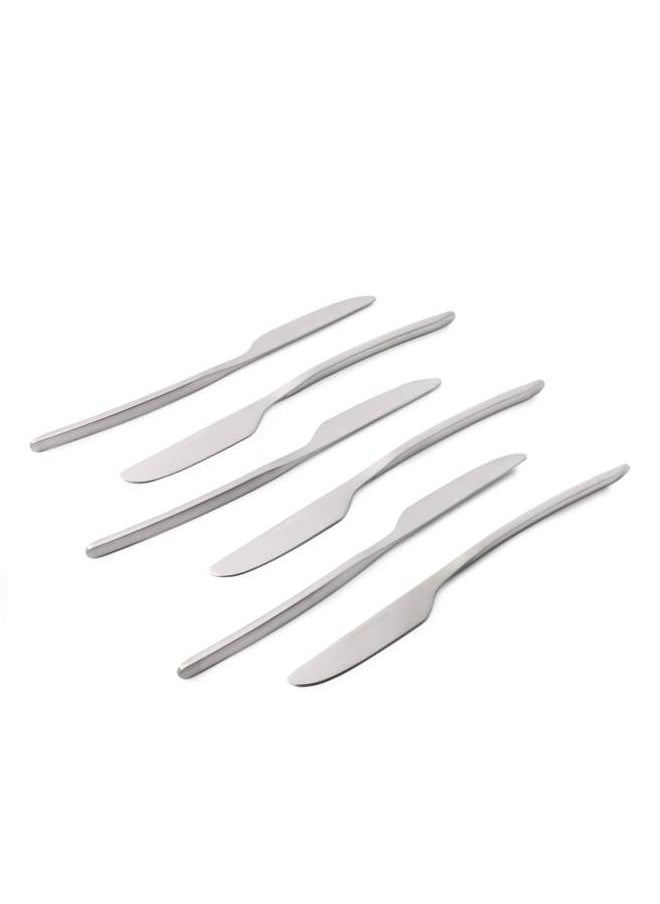 Life Smile 12-Piece Stainless Steel Dinner Knife Set in Matte Silver | The Perfect Way to Add a Touch of Elegance to Your Table  - Image 2