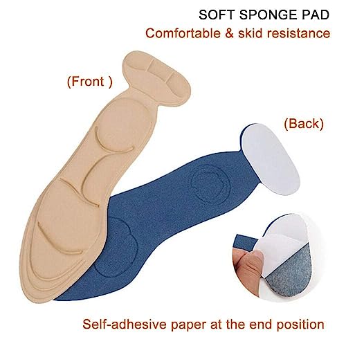 SNOZIO Heel Cushion Inserts Comfort Shoe Insoles Men & Women Sponge Insoles for Heels Shoe Pads all Size Heel Cushion, 1Pairs, Flesh Round Beige Women 4.5-9.5 (Beige) (regular) - Image 4
