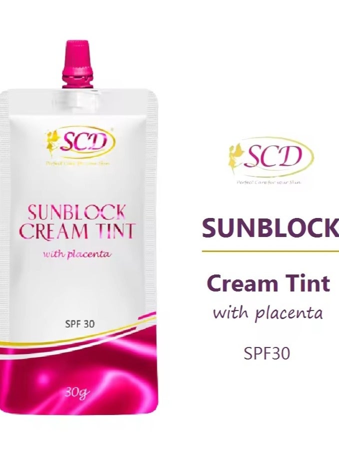 SCD SUNBLOCK CREAM TINT WITH PLACENTA 30GM - Image 2