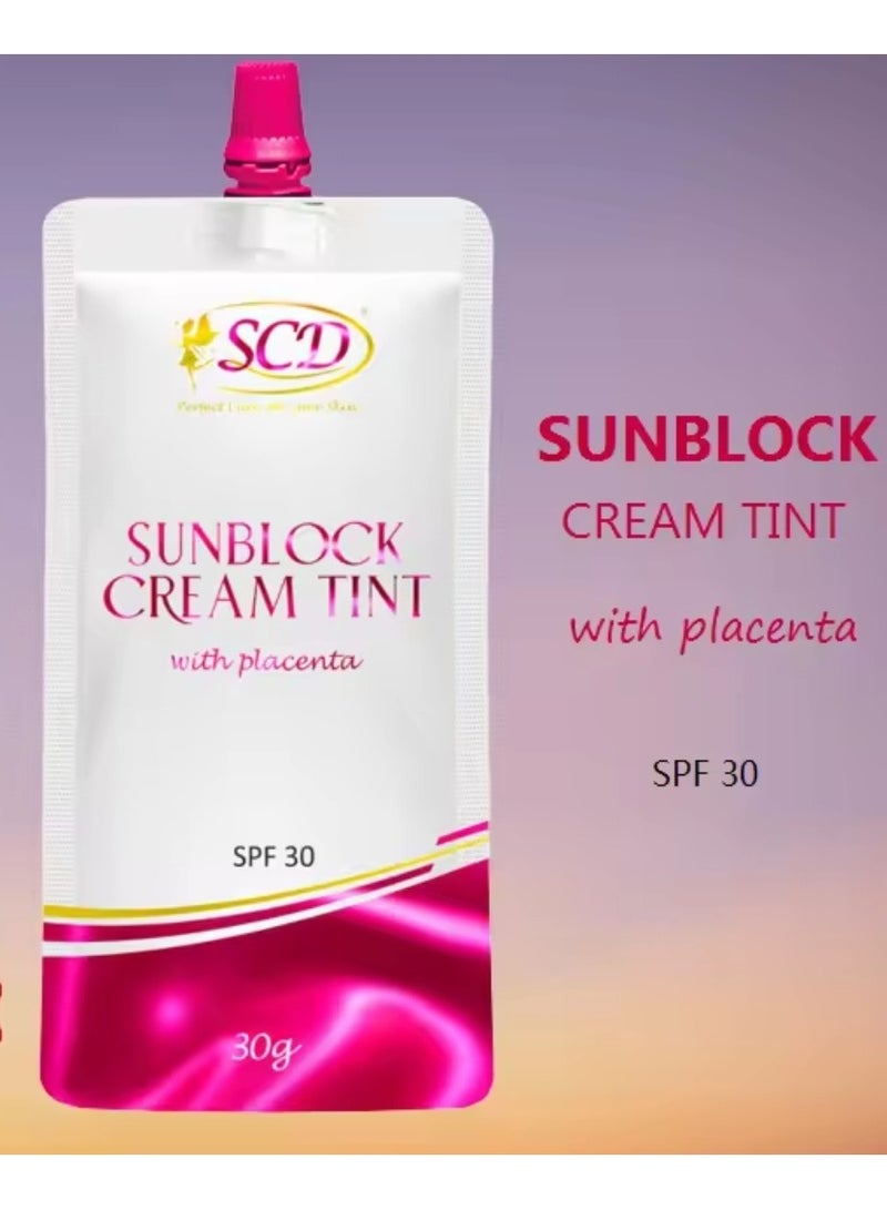 SCD SUNBLOCK CREAM TINT WITH PLACENTA 30GM - Image 3