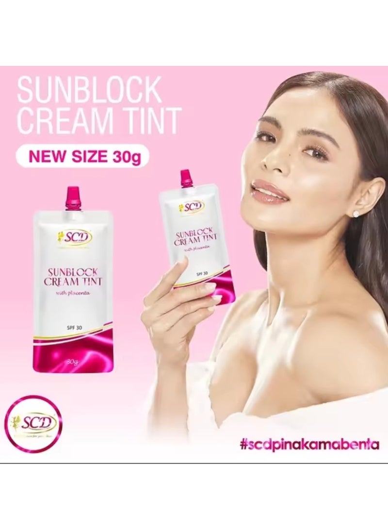 SCD SUNBLOCK CREAM TINT WITH PLACENTA 30GM - Image 4