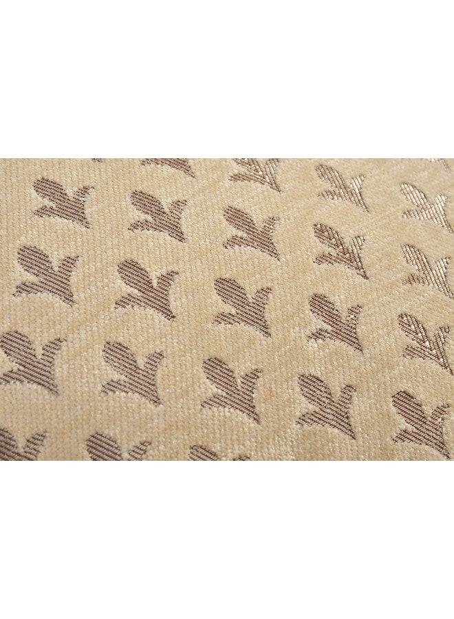 FRESH FROM LOOM Jacquard Soft Velvet Cushion Covers | Hypo-Allergenic | Washable | Non-Fade Diwan Sofa Pillow Covers For Home (Size - 16 X16 Inch, Color - Cream) - Set Of 5Pc, 240 TC - Image 4