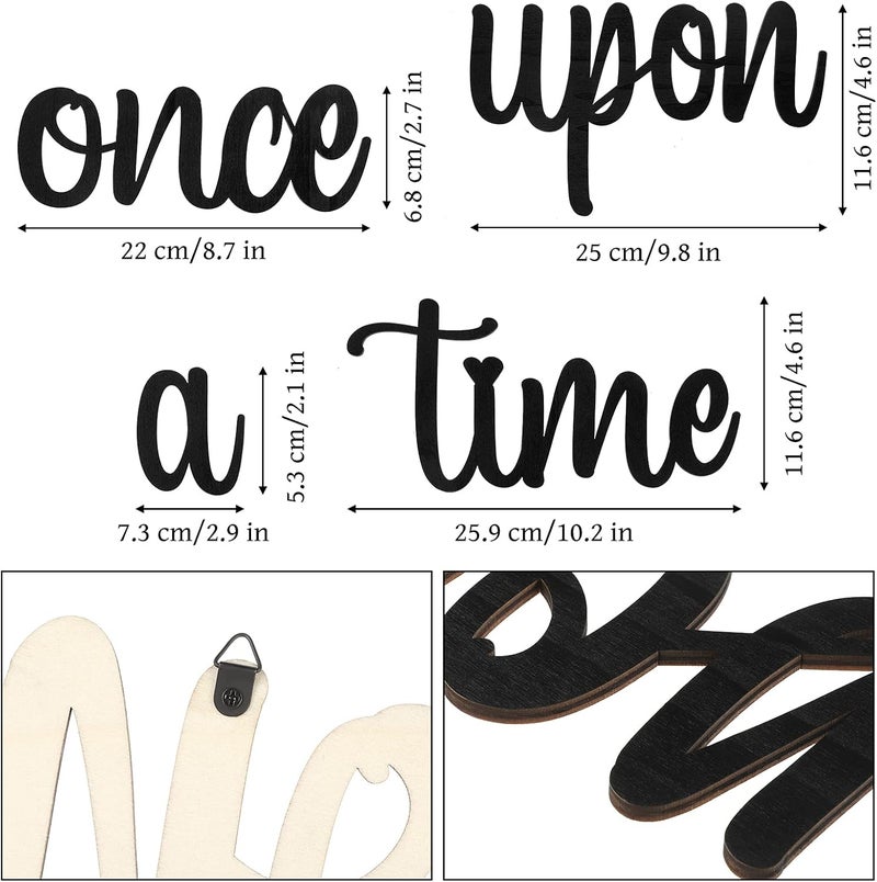 Queekay Once Upon a Time Sign Once Upon a Time Wood Read Sign Wooden Reading Nook Decor Nursery Wall Decor for Room Living Room Bedroom Bookshelf Birthday Present Home Decor