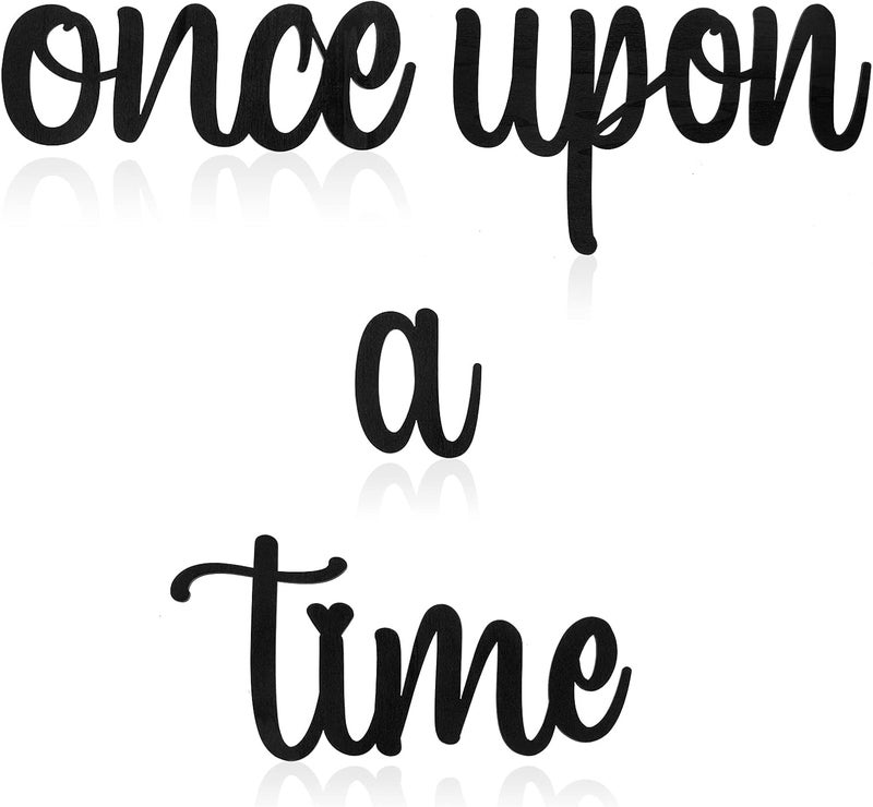 Queekay Once Upon a Time Sign Once Upon a Time Wood Read Sign Wooden Reading Nook Decor Nursery Wall Decor for Room Living Room Bedroom Bookshelf Birthday Present Home Decor