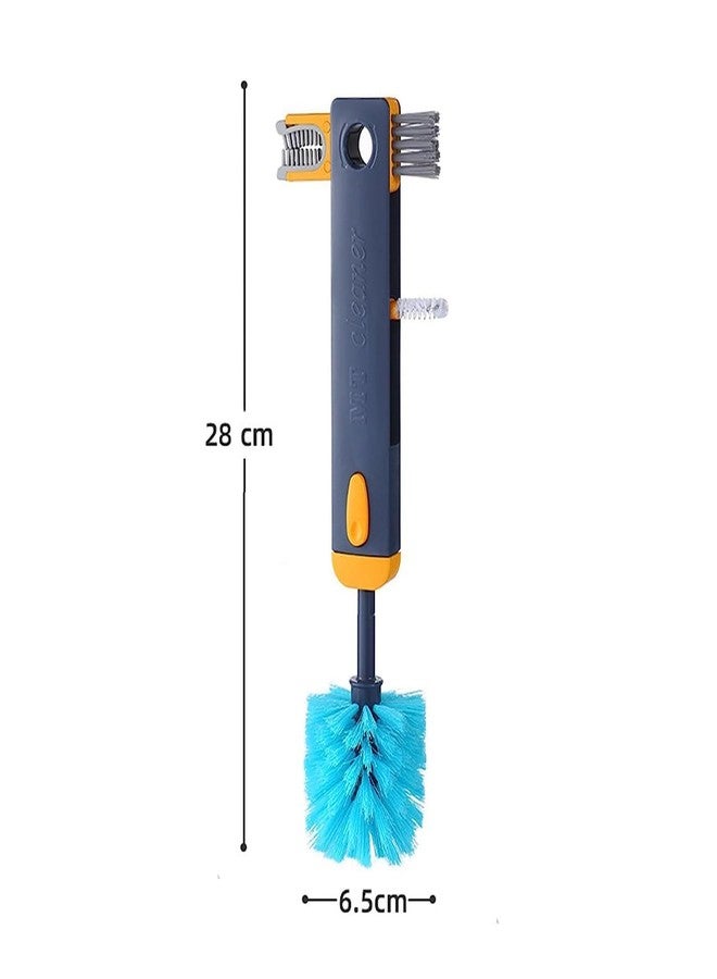 NISHIV Cleaning Brush Bottle 4-in-1 Water Bottle Washer Brush, Groove Cleaning Bottle Scrubber for Tumblers with Handle Scrubbing Reusable Cleaning Brush (4 in 1 Brush) - Image 2
