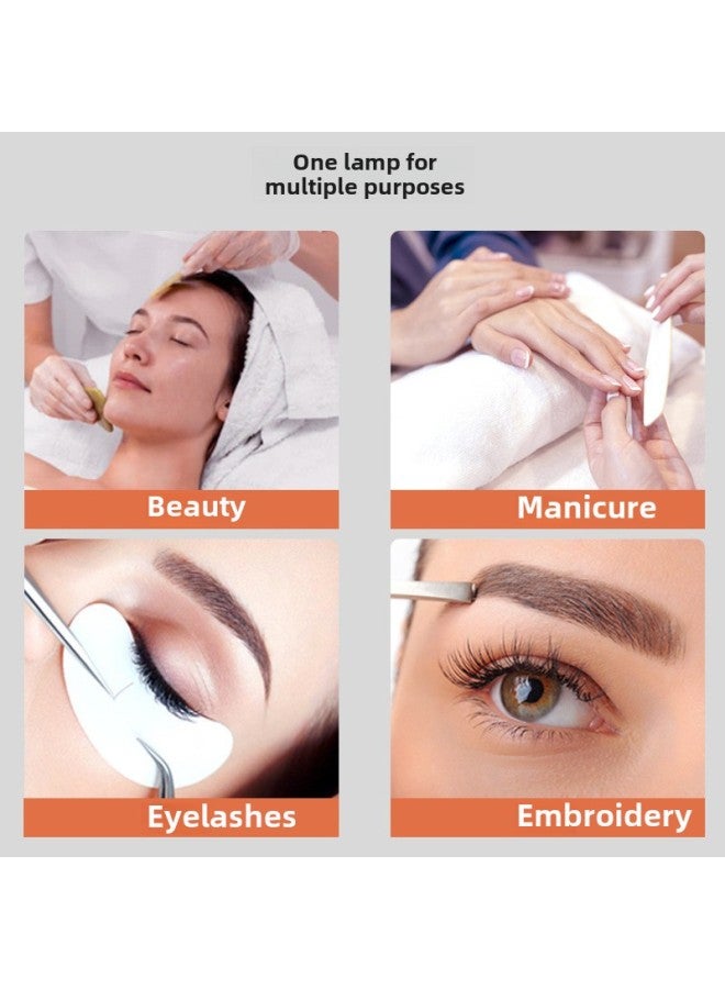 Desktop Tattoo Embroidery Manicure Arc LED Eye Protection Fill Light U-shaped Beauty Salon Work Simple Eyelash Half Moon Light-Specifications:550MM Desktop Moon Light ]  - Image 4