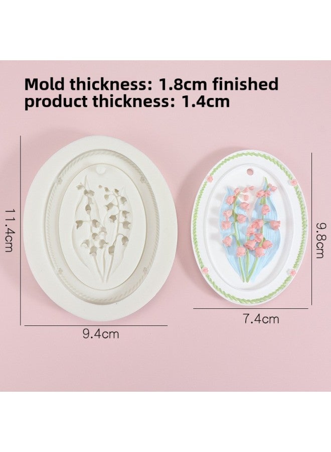 Tulip Lily Orchid Rose Hydrangea Tag Silicone Mold Handmade Diy Home Aromatherapy Gypsum Grinding Tool-Color:Suzuki Orchid Listed-Section 3 - Image 1