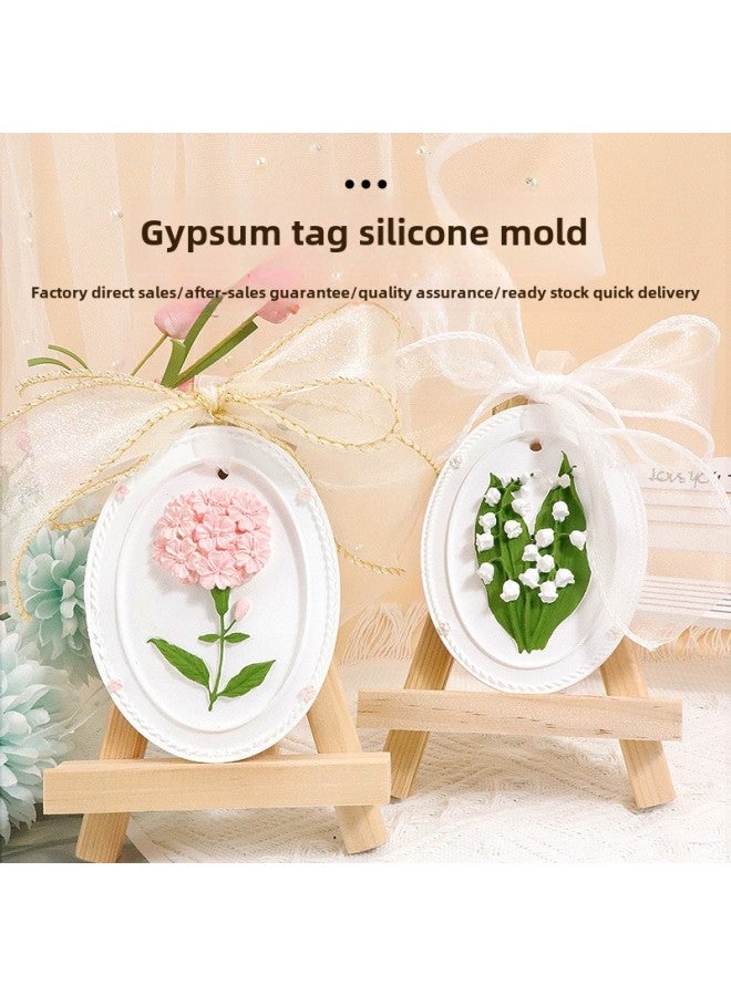Tulip Lily Orchid Rose Hydrangea Tag Silicone Mold Handmade Diy Home Aromatherapy Gypsum Grinding Tool-Color:Suzuki Orchid Listed-Section 3 - Image 2