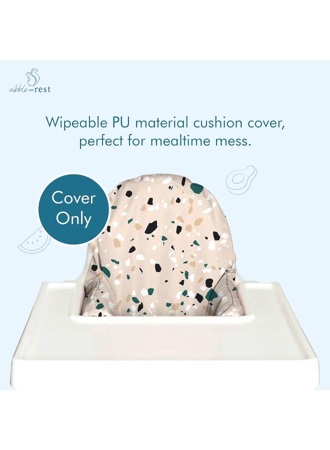 Nibble and Rest & Highchair Cushion Cover for Inflatable Cushion, Compatible For Antilop Highchair Accessories, Stain-Proof & Wipeable Cushion Cover (Cushion NOT Included) (Earthy Terrazzo) - Image 2