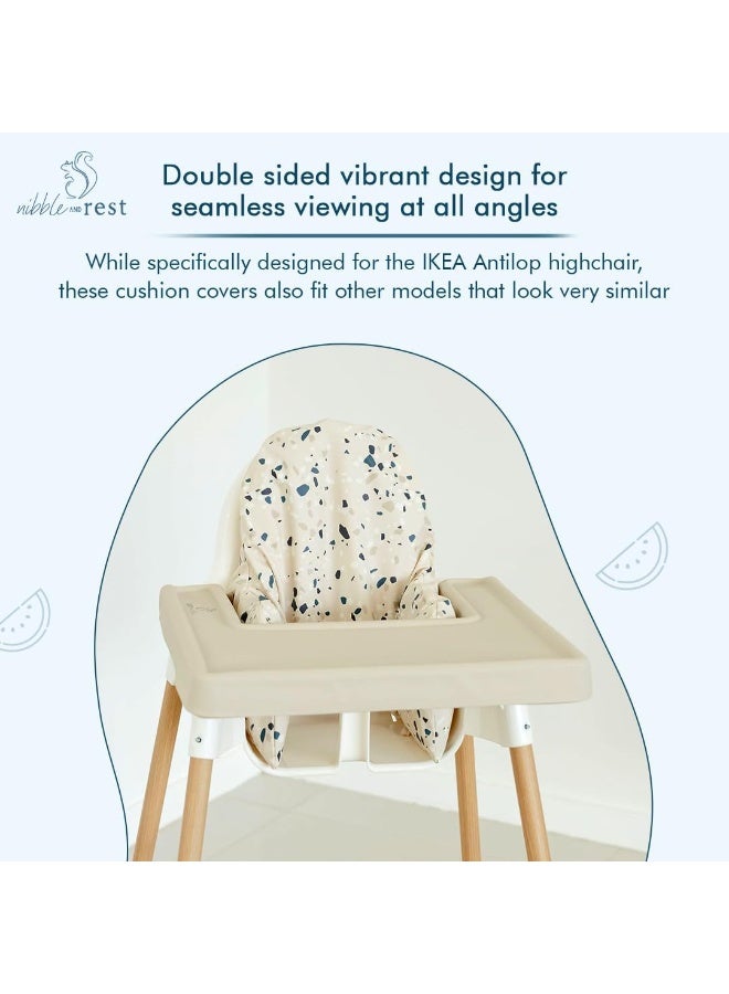 Nibble and Rest & Highchair Cushion Cover for Inflatable Cushion, Compatible For Antilop Highchair Accessories, Stain-Proof & Wipeable Cushion Cover (Cushion NOT Included) (Earthy Terrazzo) - Image 5