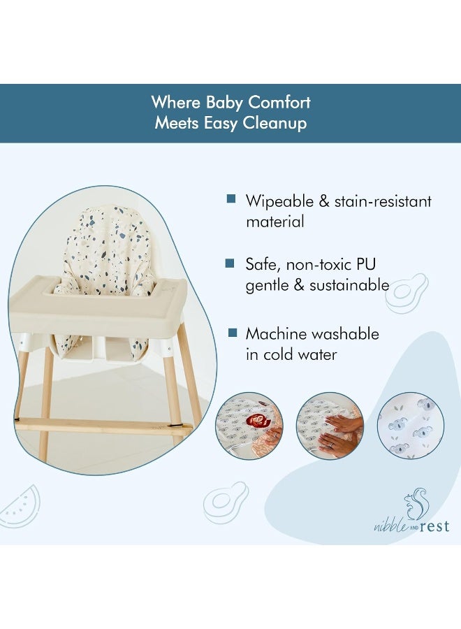 Nibble and Rest & Highchair Cushion Cover for Inflatable Cushion, Compatible For Antilop Highchair Accessories, Stain-Proof & Wipeable Cushion Cover (Cushion NOT Included) (Earthy Terrazzo) - Image 4