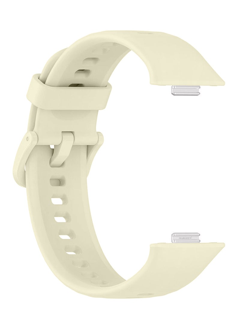 CATANES Wristband for Huawei Watch Fit 3/Fit 4/Fit 4 Pro Bands, Silicone Bracelet Quick Release Arm Band, Replacement Smartwatch Band Quick Release Sport Strap - Cream  - Image 1