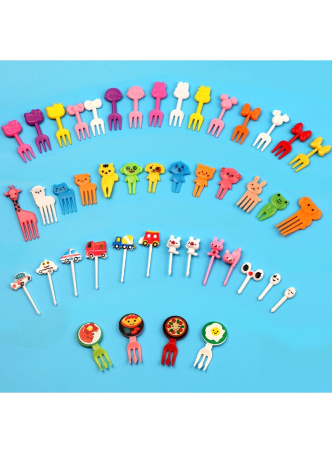 Cross-border Japanese Home Cartoon Creative Fruit Fork Children's Lunch Color Cute Animal Decoration Sign Set-Specifications:Fruit Fork/elephant (OPP Bag)