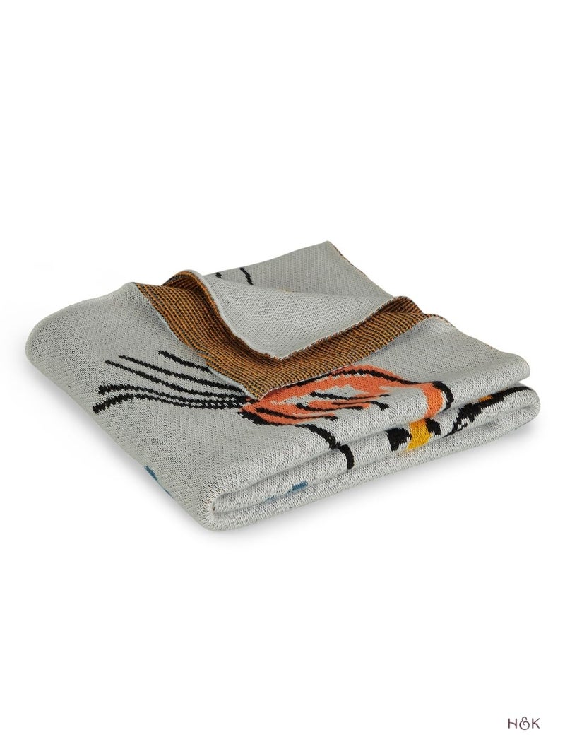 haus & kinder Knitted Baby Blanket, Soft Breathable Baby Blankets Newborn, Premium Baby Blanket for 0-2 Years, Cozy Blankets for Crib, Nursery & Stroller, New Born Baby Essentials | Zoo Cuddle - Image 2