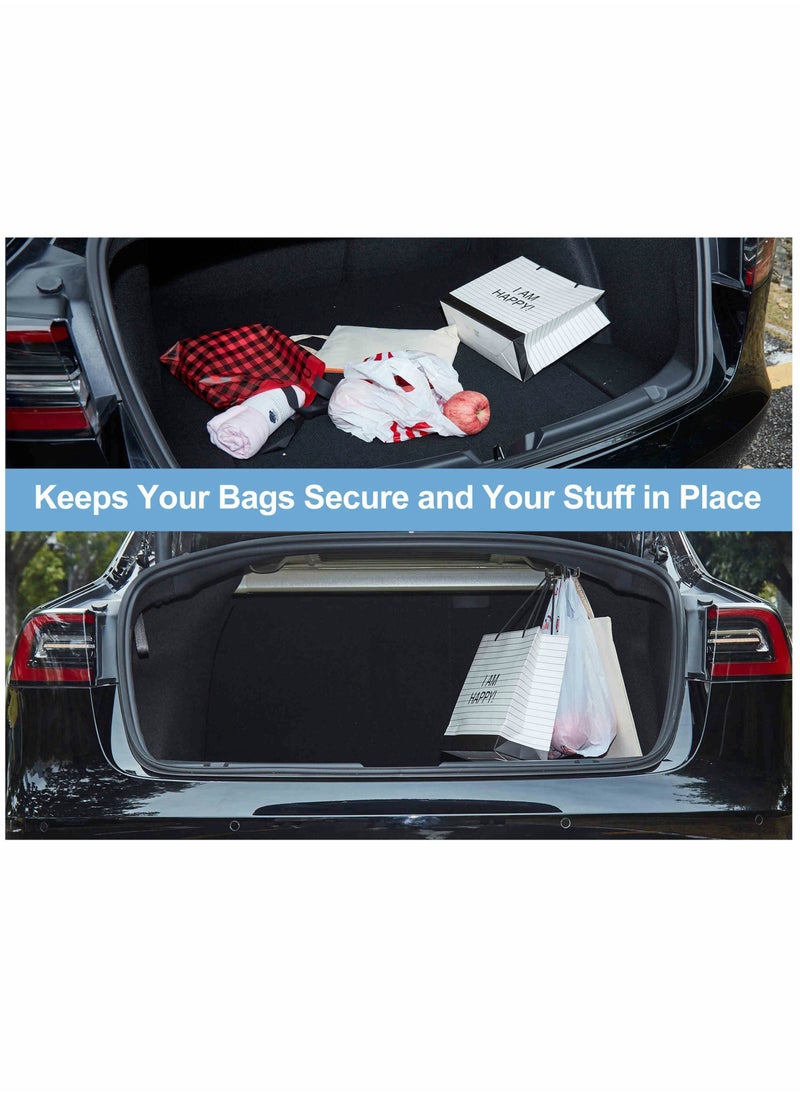 SYOSI Trunk Grocery Bag Hook for Tesla Model 3, Car Hook Shopping Bags Hanger Organizer Holder for Model 3 Accessories Upgrade Aluminum Black Grocery Bag Hook  - Image 4