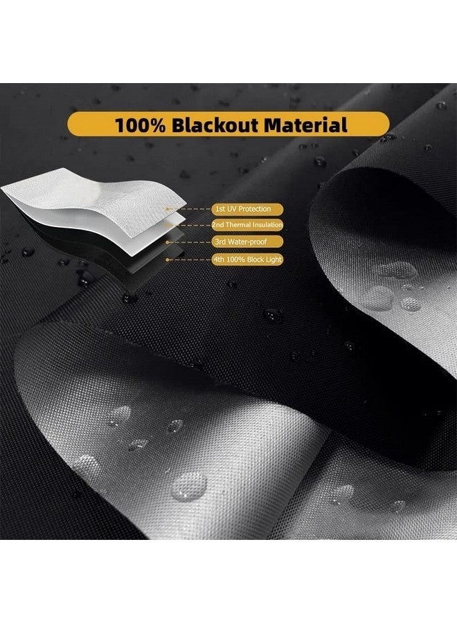 Beauenty Portable Blackout Curtains, DIY Blackout Blinds with Cutter, No Drill, 100% Black Out Curtain, Blackout Shades for Bedroom, Travel, Baby Nursery, Office (145*100cm) - Image 3