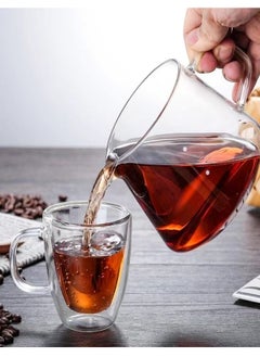 fashionhome Heat Resisting Clear Milk Glass Tea Pitcher  - Image 2